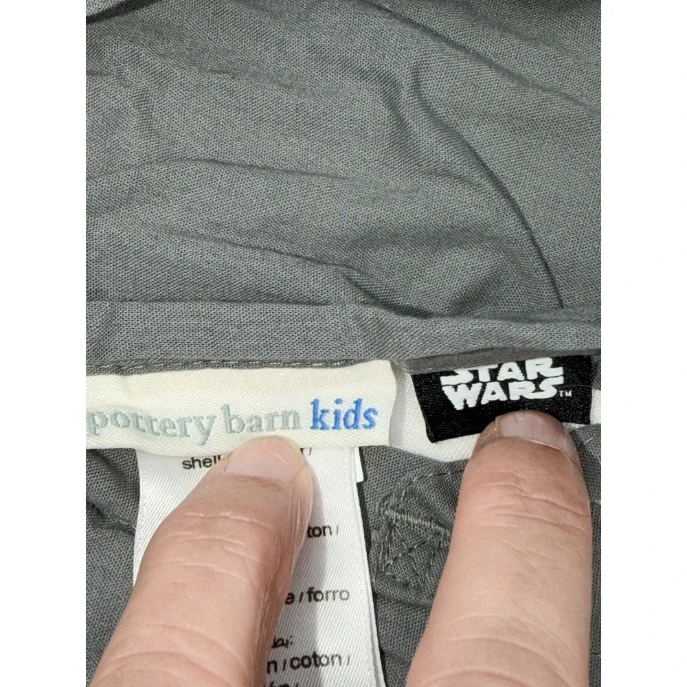 Pottery Barn Kids Star Wars X-Wing TIE Fighter Quilted Standard Sham Navy
